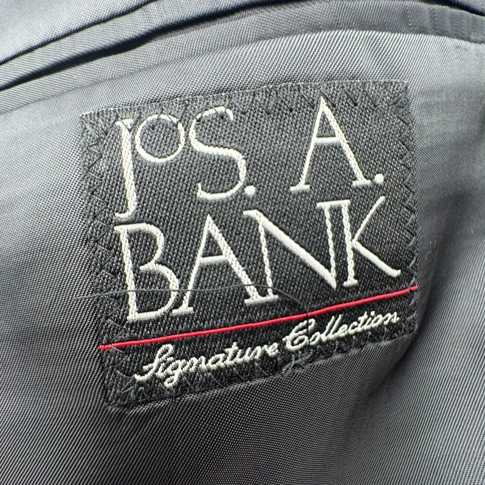 JOS A BANK Men's 43R Charcoal Gray Wool Blazer Suit Jacket Sport Coat‎ Signature